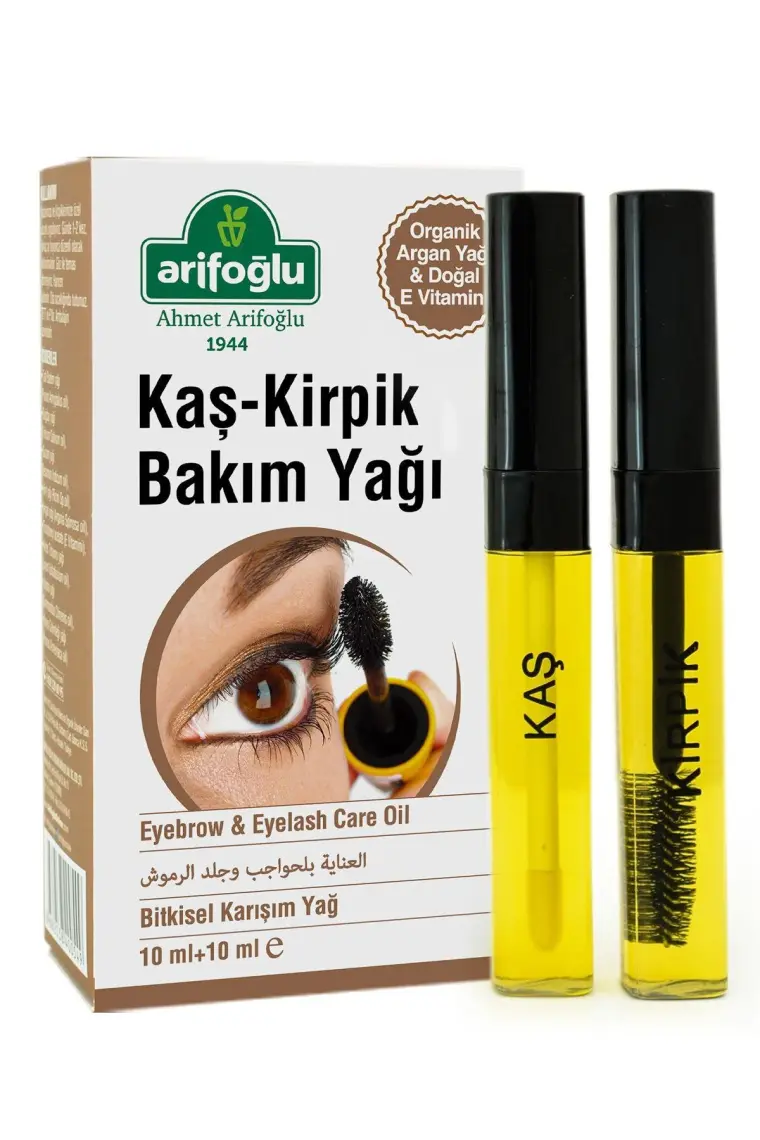 Arifoğlu Kaş Kirpik Bakım Yağı 10 ml + 10 ml - Argan Yağlı & Doğal E Vitaminli