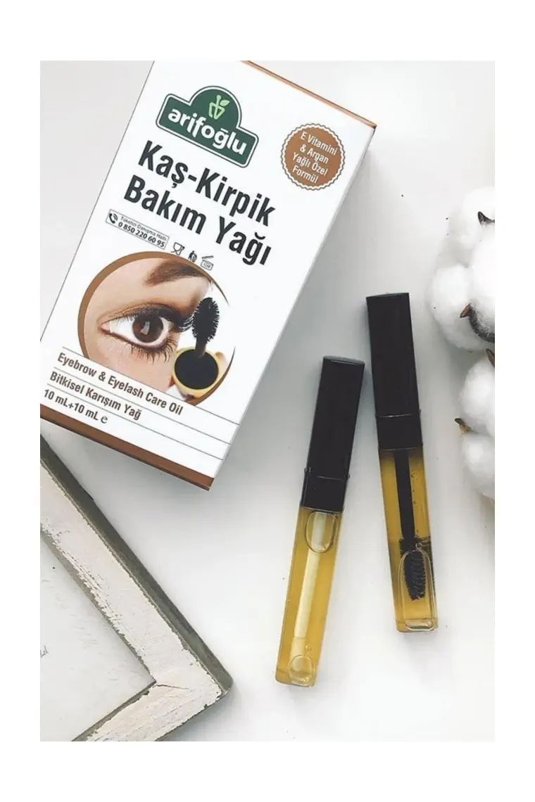 Arifoğlu Kaş Kirpik Bakım Yağı 10 ml + 10 ml - Argan Yağlı & Doğal E Vitaminli
