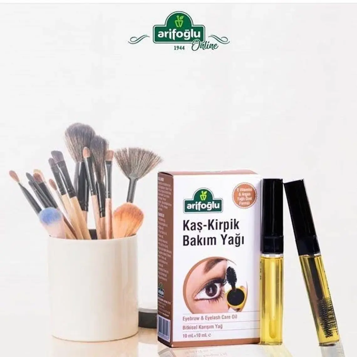 Arifoğlu Kaş Kirpik Bakım Yağı 10 ml + 10 ml - Argan Yağlı & Doğal E Vitaminli