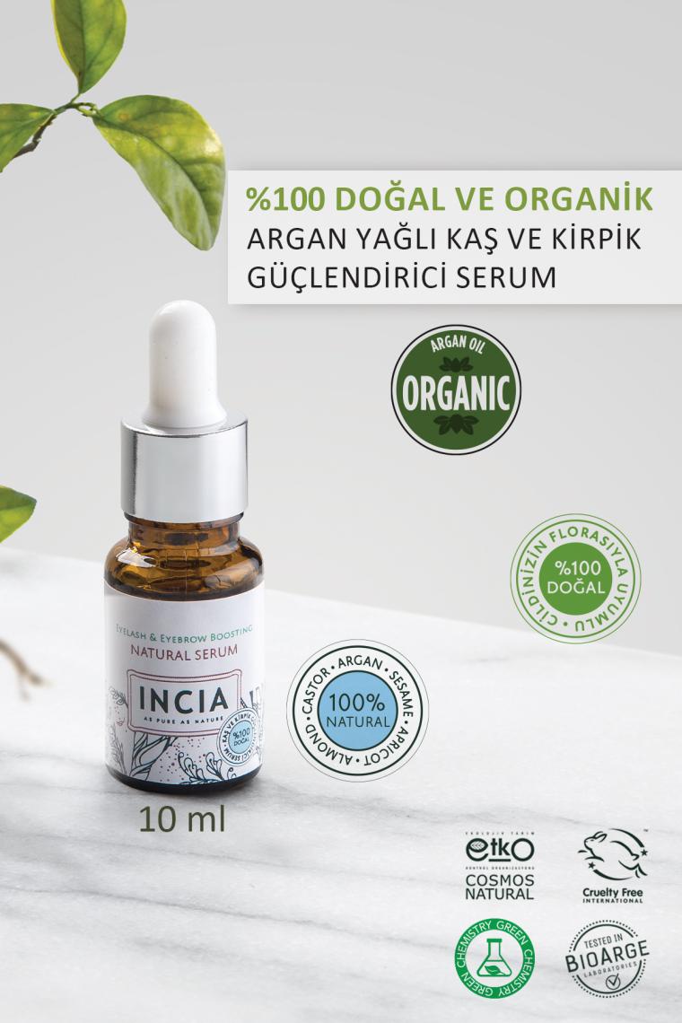 %100 Doğal Kaş Ve Kirpik Güçlendirici Serum Bitkisel Yoğunlaştırıcı Yoğun Bakım Yağı Vegan 10 ml