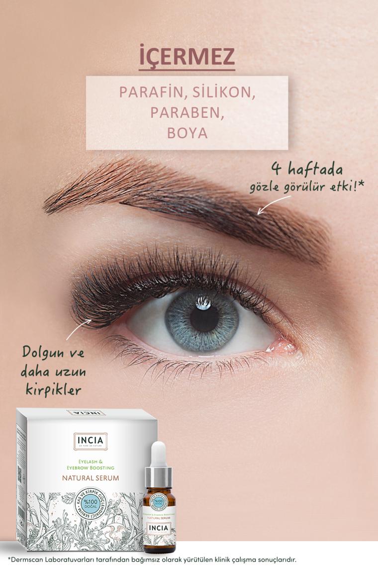 %100 Doğal Kaş Ve Kirpik Güçlendirici Serum Bitkisel Yoğunlaştırıcı Yoğun Bakım Yağı Vegan 10 ml