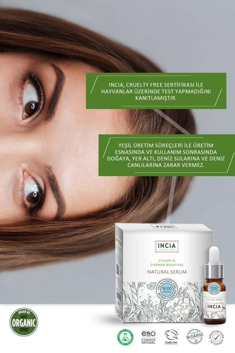 %100 Doğal Kaş Ve Kirpik Güçlendirici Serum Bitkisel Yoğunlaştırıcı Yoğun Bakım Yağı Vegan 10 ml