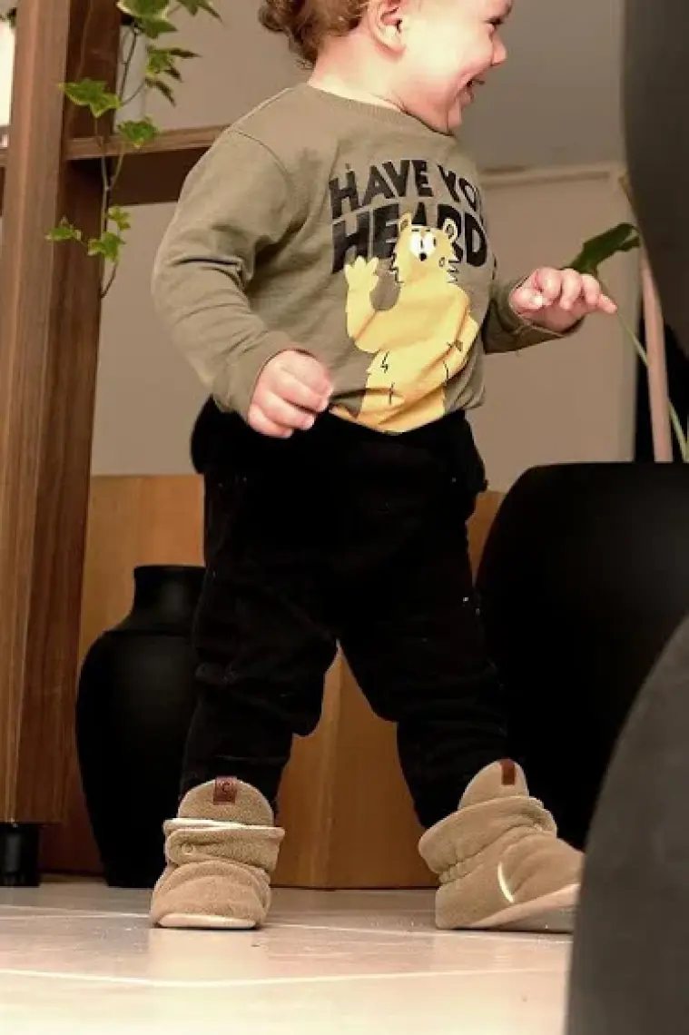 Caluu Baby Polar Ayarlanabilir Çıtçıtlı Bilekli Bebek Panduf