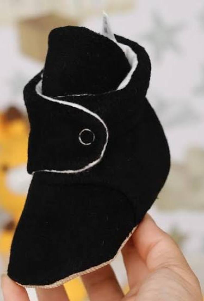 Ella Bonna Polar Bebek Pandufu, Kaydırmaz Taban, Ev Botu, Kreş Ayakkabısı Patik, Gri