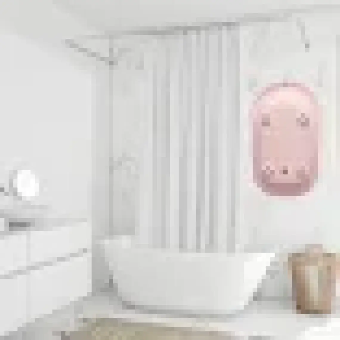 Baby Jem Bebek Giderli Büyük Küvet Mat Pembe