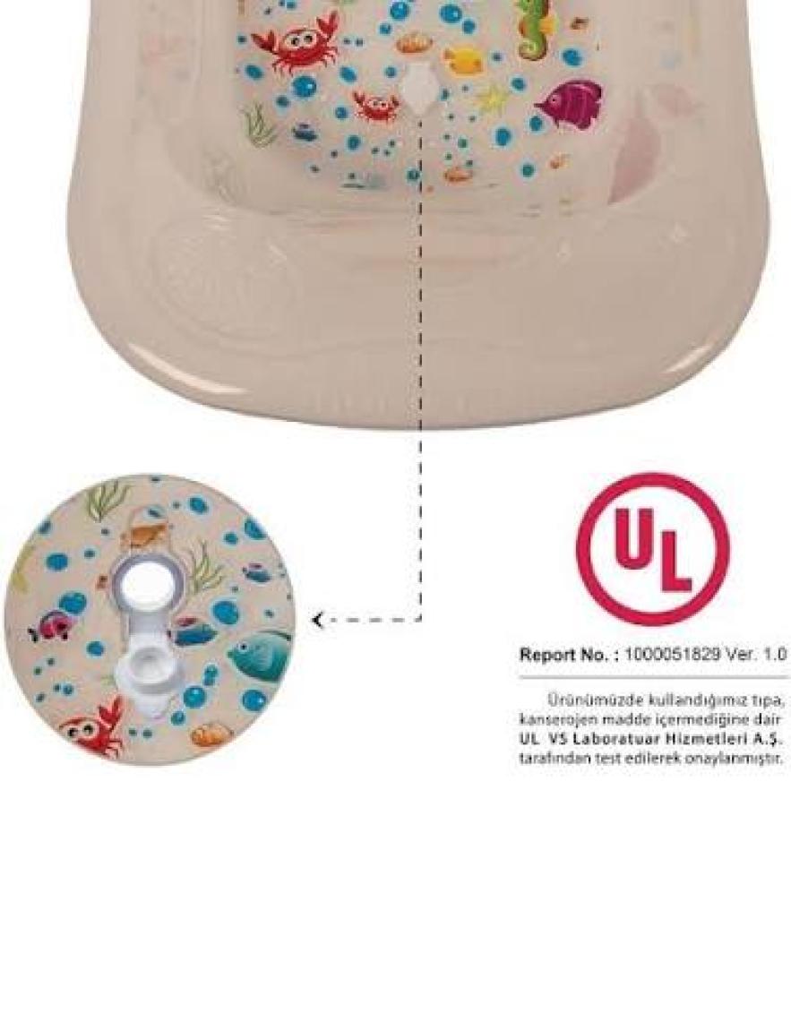 Sevi Bebe Giderli Şeffaf Desenli Küvet