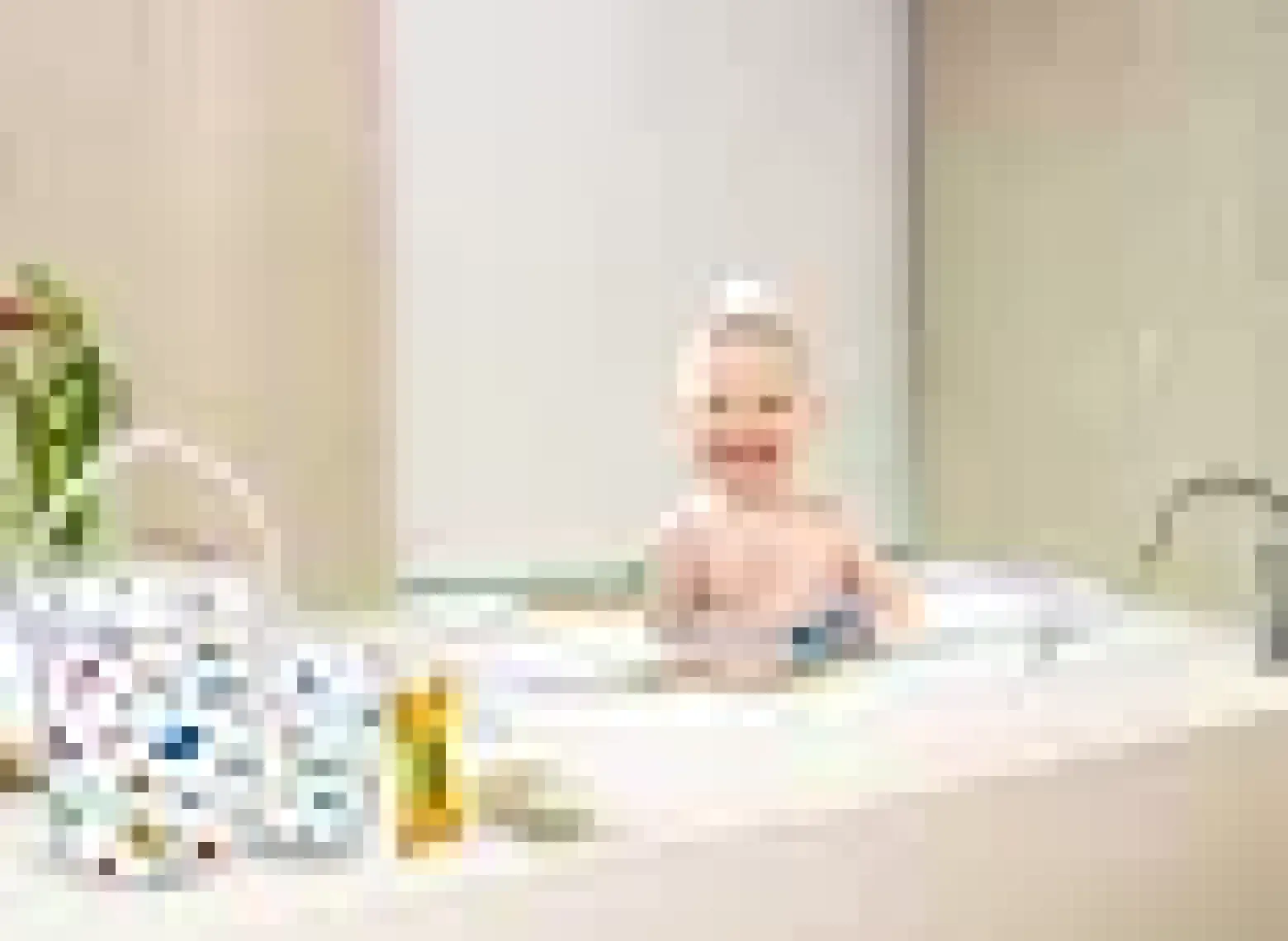 Babyjem Giderli  Desenli Şefffaf Banyo Küveti Beyz