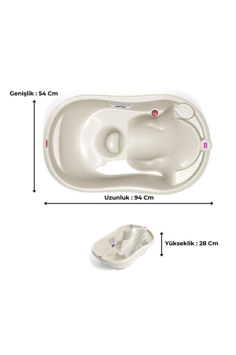 Okbaby Onda Banyo Küveti & Splash Bebek Duşu / Beyaz
