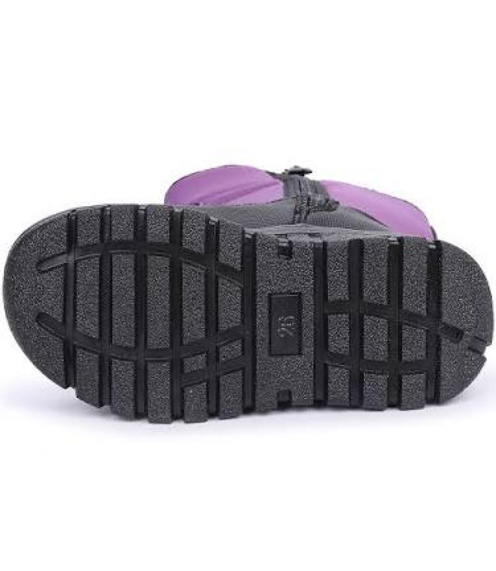 Kiko Kids Nuh Fermuarlı Kız Çocuk Kar Botu Ayakkabı Mor