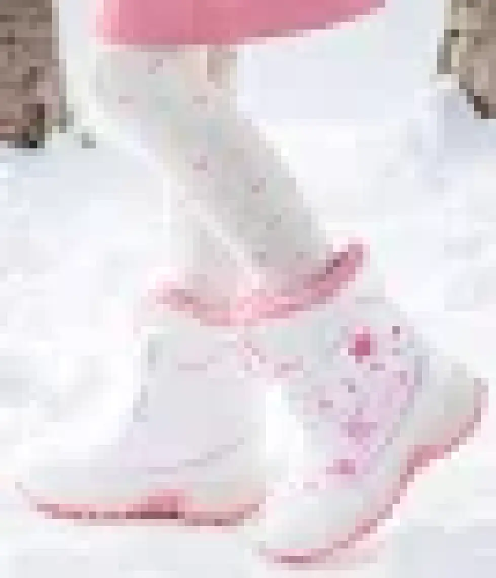 Kiko Kids Kartanesi Cırtlı Kız Çocuk Kar Bot Soğuk Suya Dayanıklı Beyaz - Pembe