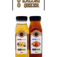 Vanilya * Karamel Aromalı Kahve & Kokteyl Şurubu 2 Li Set Şekersiz 2 X 250 ml