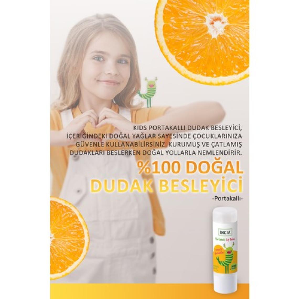 Incia Çocuklar İçin Portakallı Dudak Besleyici 6 gr