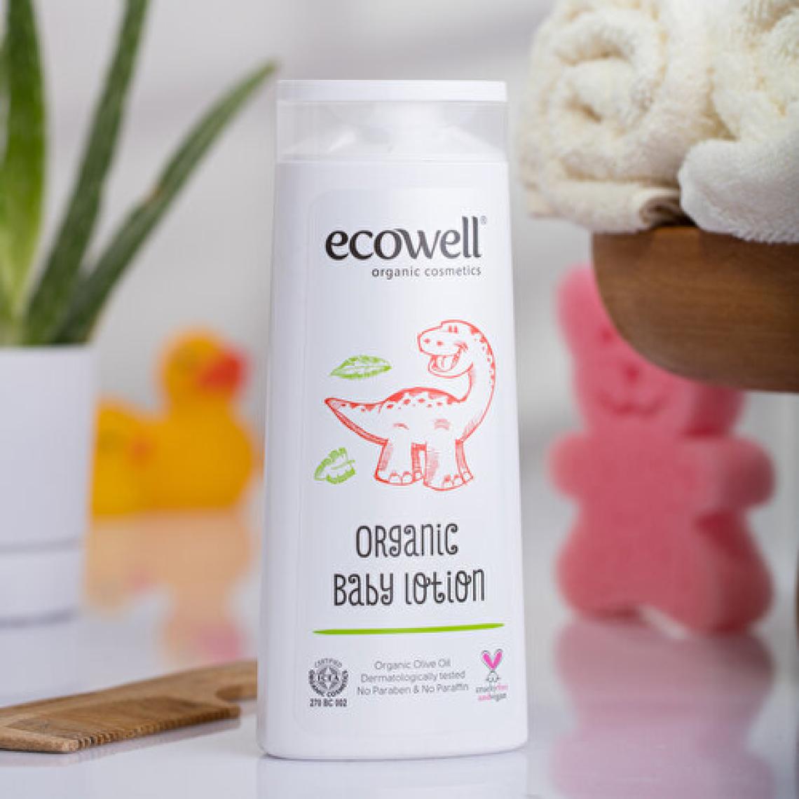 Ecowell Bebek Yüz ve Vücut Losyonu, Organik & Vegan Sertifikalı, Nemlendirici Bebe Kremi, Parabensiz, 300ml