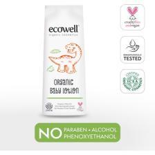 Ecowell Bebek Yüz ve Vücut Losyonu, Organik & Vegan Sertifikalı, Nemlendirici Bebe Kremi, Parabensiz, 300ml