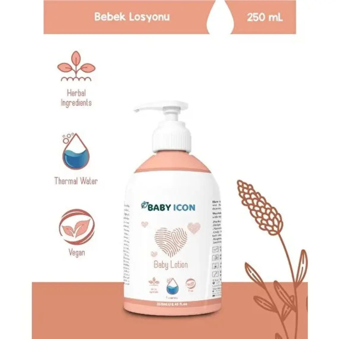 Babyicon Baby Icon  Nemlendirici Yüz ve Vücut Bebek Losyonu 250 ml