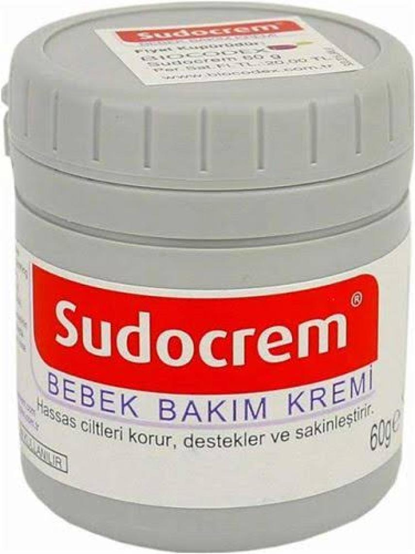 Sudocrem Bebek Bakım Kremi - Hassas Ciltler için Koruyucu ve Yatıştırıcı Etki, 60 gr, Paraben İçermeyen Bitkisel Formül