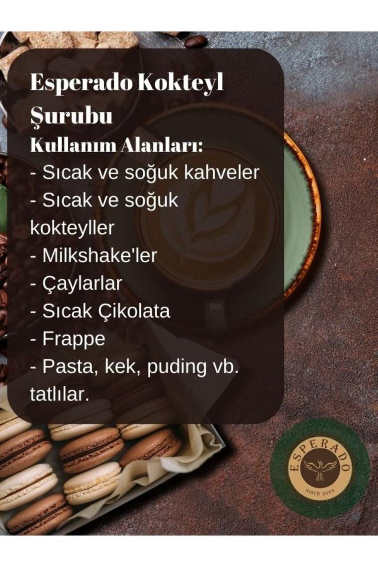 Vanilya * Fındık * Karamel * Çikolata Aromalı Kahve Şurubu 4 Lü Set Şekersiz 4 Ad. X 250 ml
