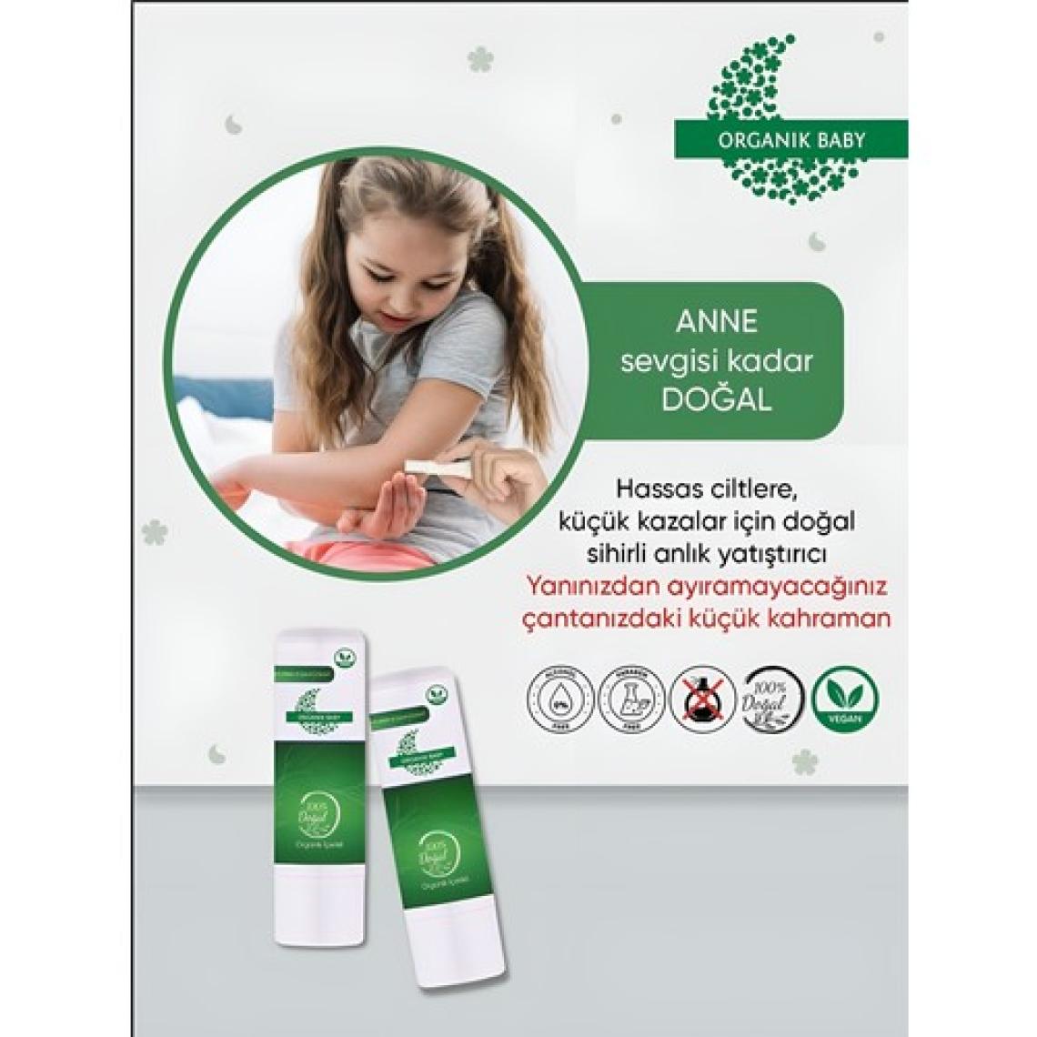Organik Baby Vegan Cilt Bakım Balmı Anlık Yatıştırıcı Doğal Stick