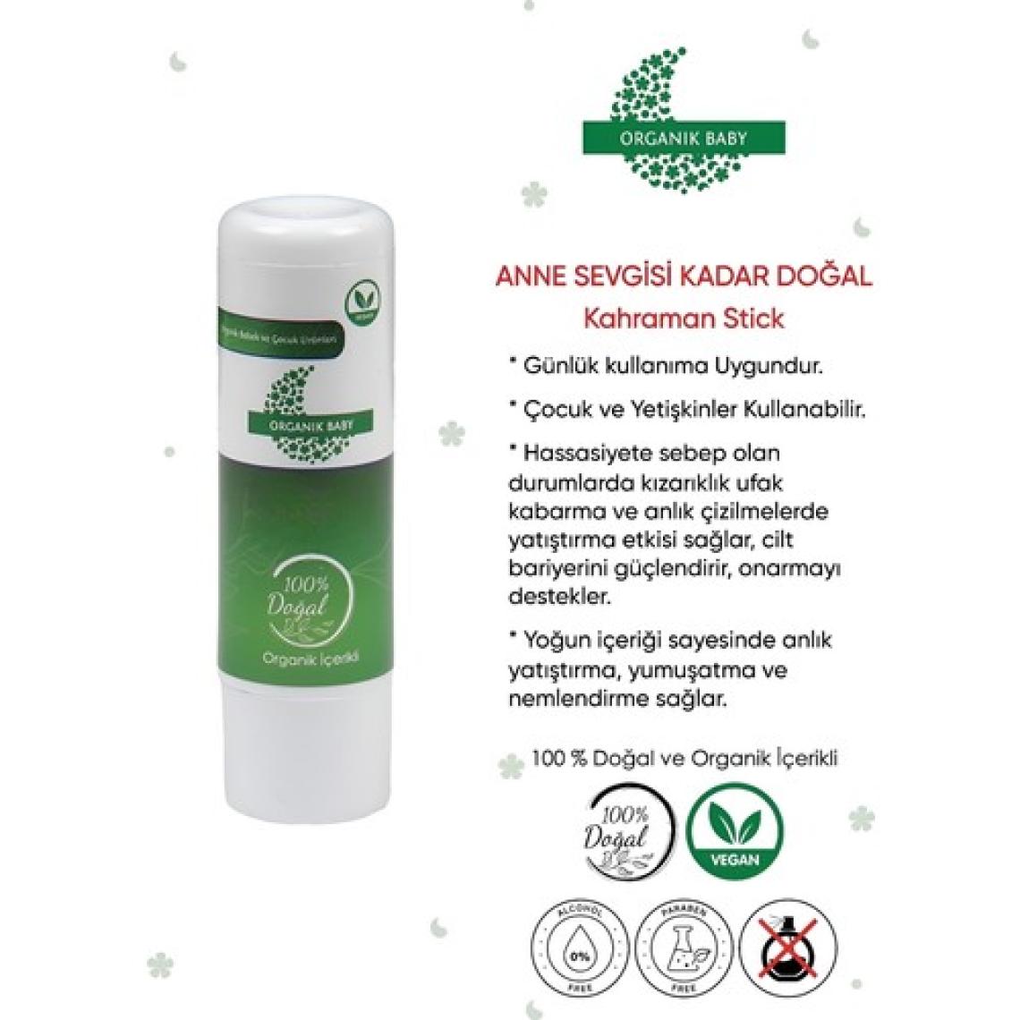 Organik Baby Vegan Cilt Bakım Balmı Anlık Yatıştırıcı Doğal Stick