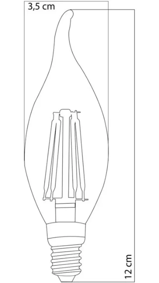 Heka 10'lu Rustik LED Ampul 8W 3000K E14 (Gün Işığı)