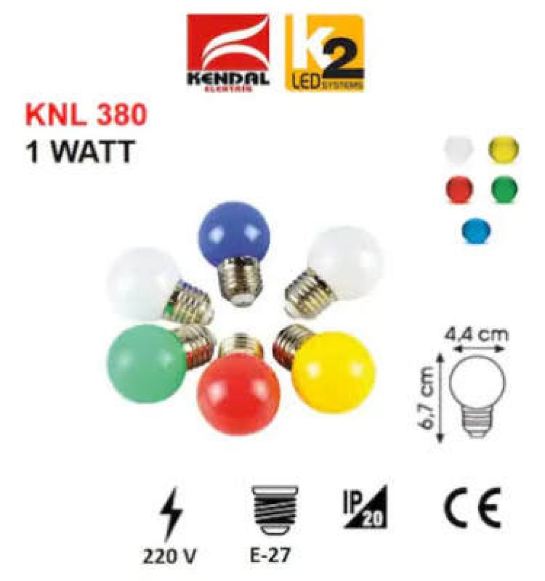 Global 1W Led Ampul Sarı Işık