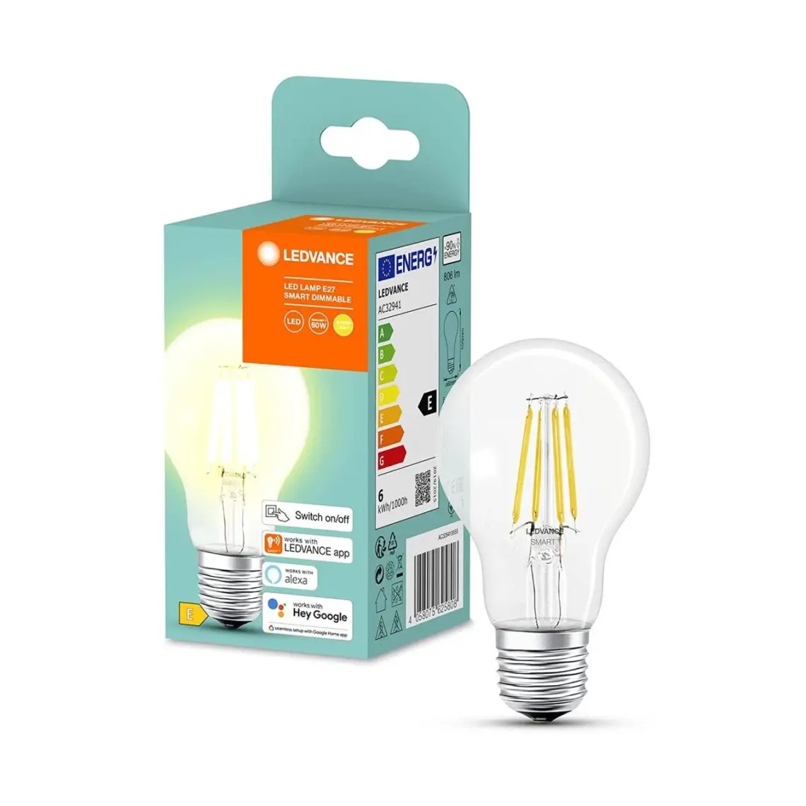 Ledvance Bluetooth Smart+Classic A60 6W/827 LED Ampul