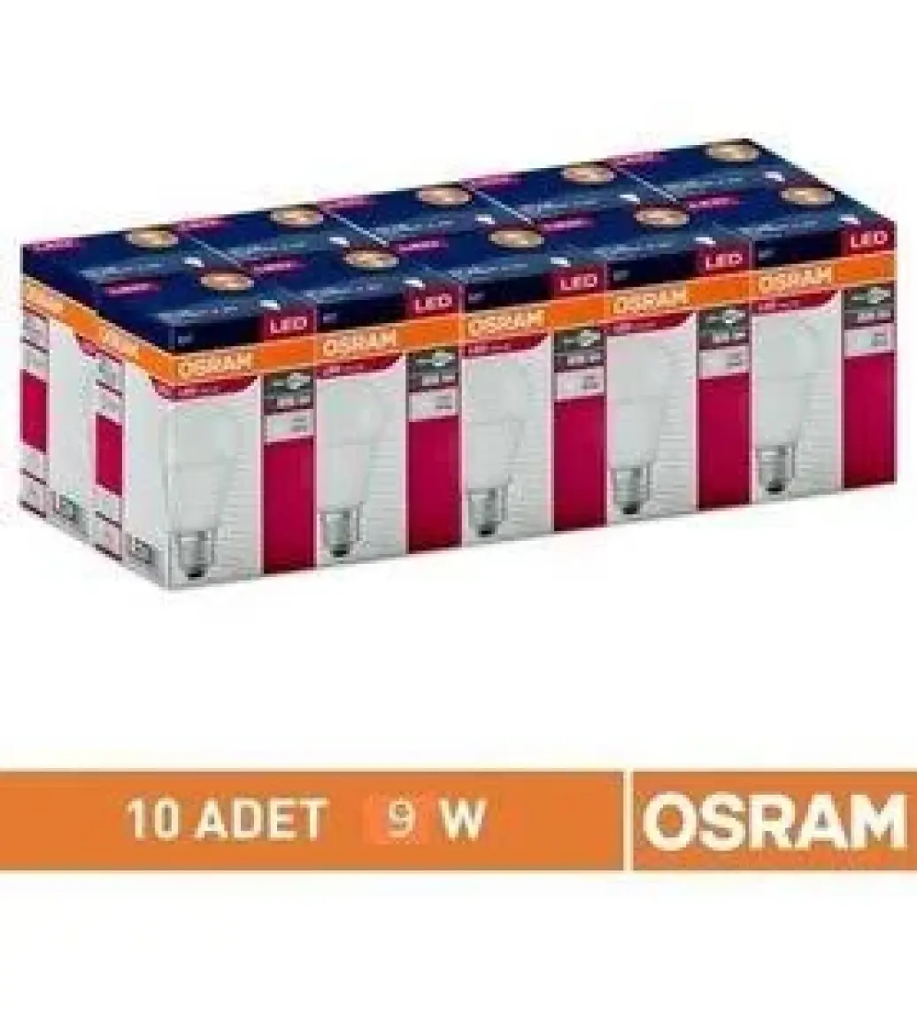 Osram Led Value 8,5W Beyaz Işık E-27 806lm Ampul 10 lu Paket