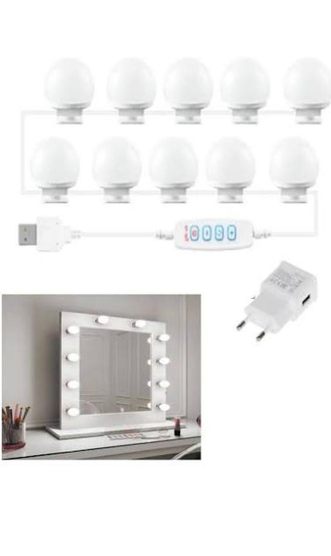 Sge Teknoloji  Teknoloji10 LED Ampul Ayarlanabilir Makyaj Ayna Işığı