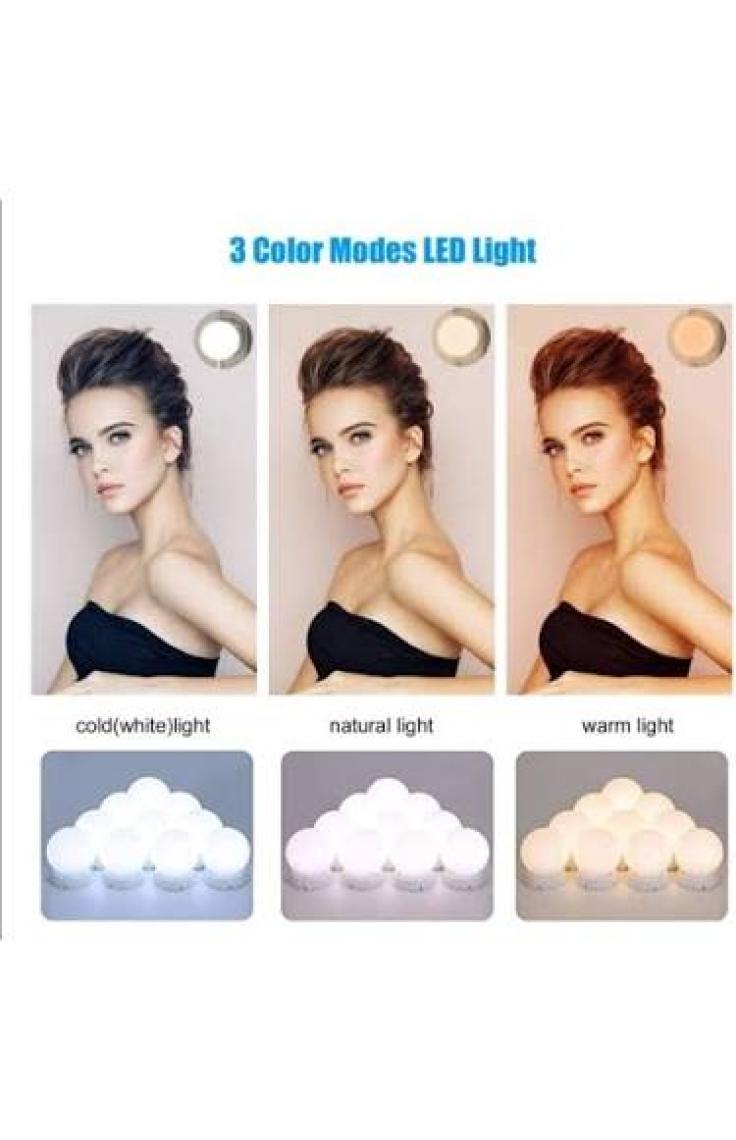 Sge Teknoloji  Teknoloji10 LED Ampul Ayarlanabilir Makyaj Ayna Işığı