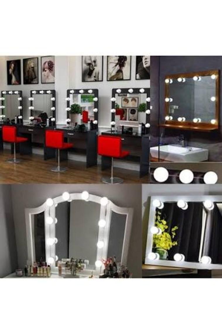 Sge Teknoloji  Teknoloji10 LED Ampul Ayarlanabilir Makyaj Ayna Işığı