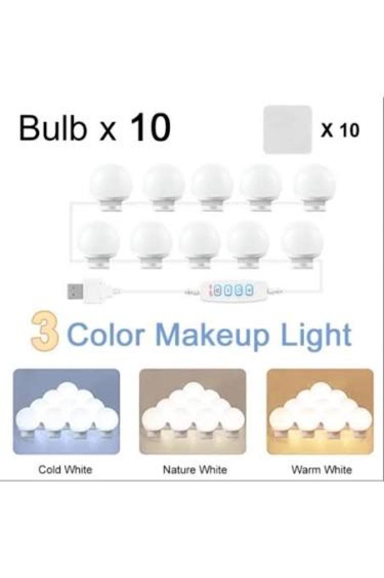 Sge Teknoloji  Teknoloji10 LED Ampul Ayarlanabilir Makyaj Ayna Işığı