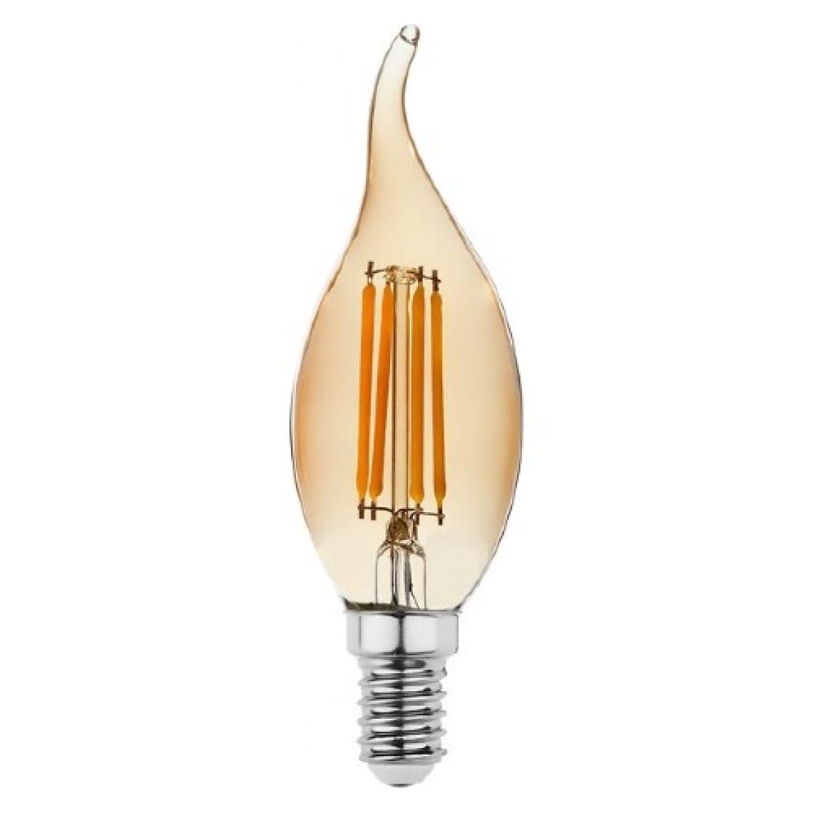 Orbus Dekoratif Rustik Kıvrık Mum Ampul E14 Amber 4 W
