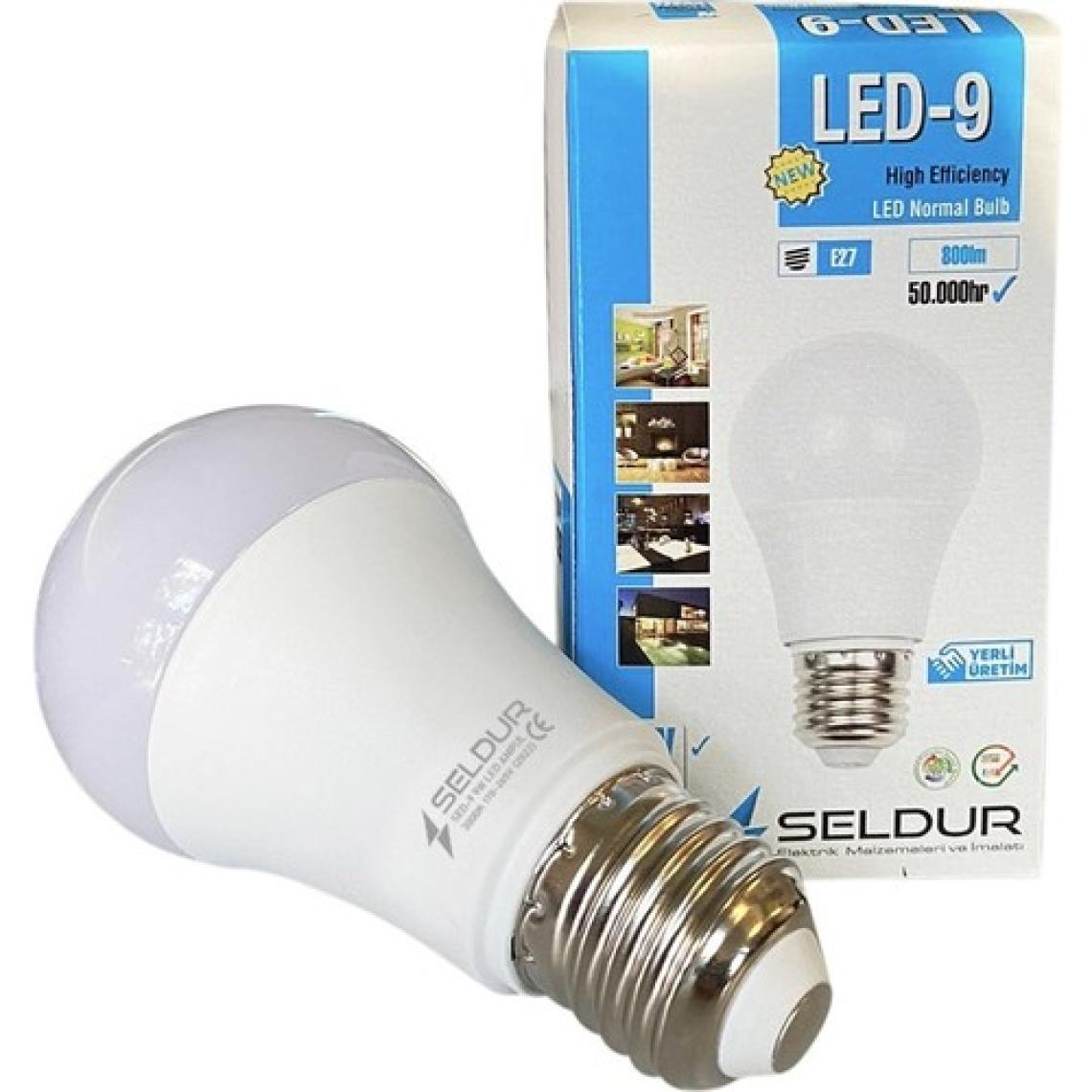 Seldur 9w Beyaz Işık LED Ampul 10'lu