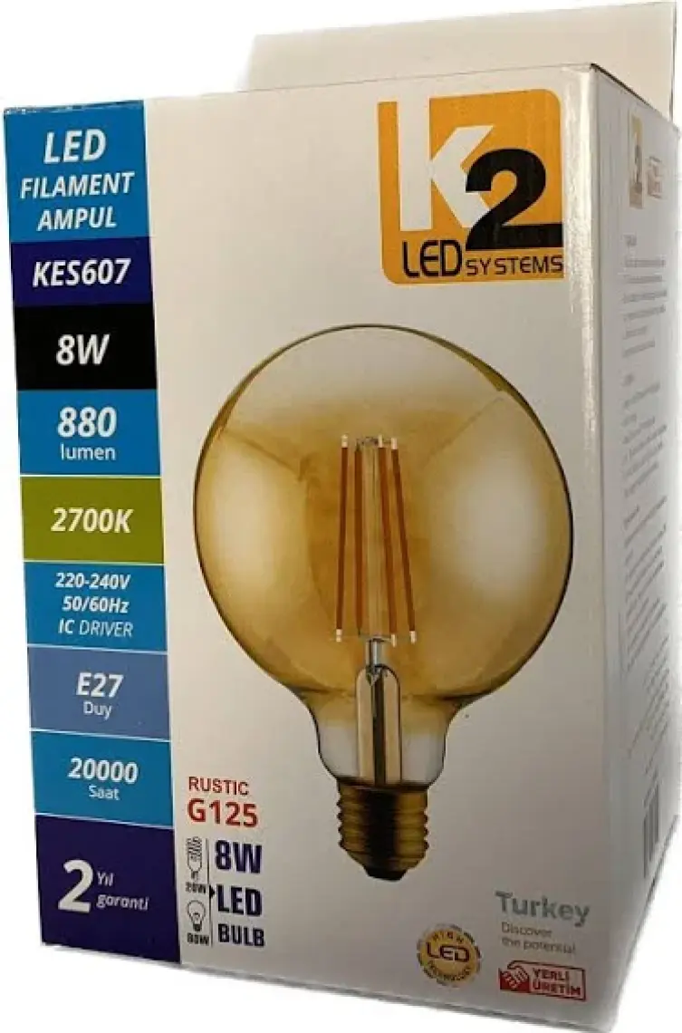 Global Rustik Led Flamanlı G125 Ampul