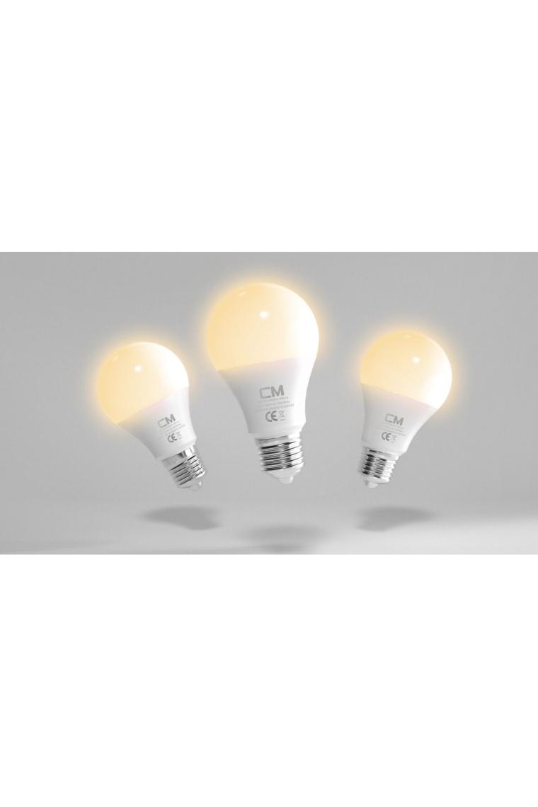 Cmsolar 9W E27 Duy 3 Renkli Ampul Sarı Işık-Gün Işığı-Beyaz Işık