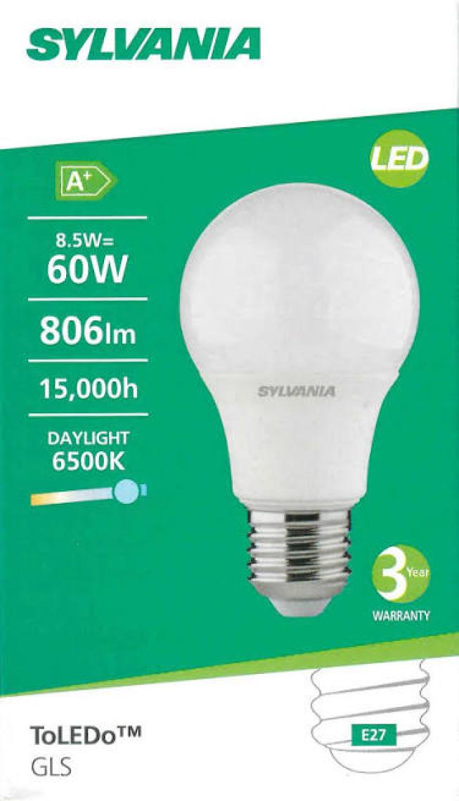 Sylvania E27 LED Lamba 8.5W Beyaz Işık