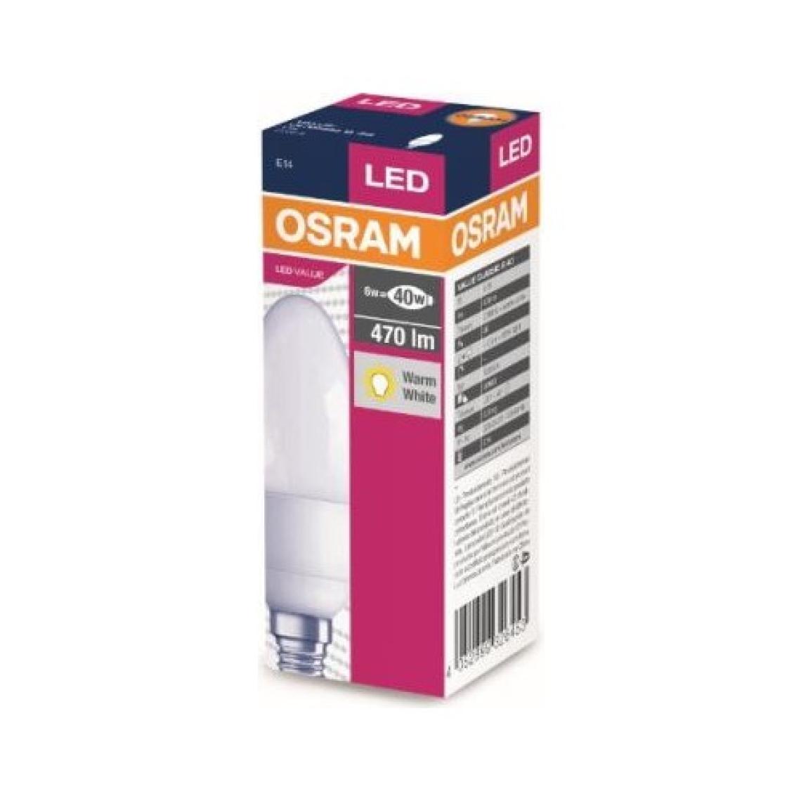 Osram Led Value 4.9W Mum Sarı Işık E-14 Ampul 470 lm