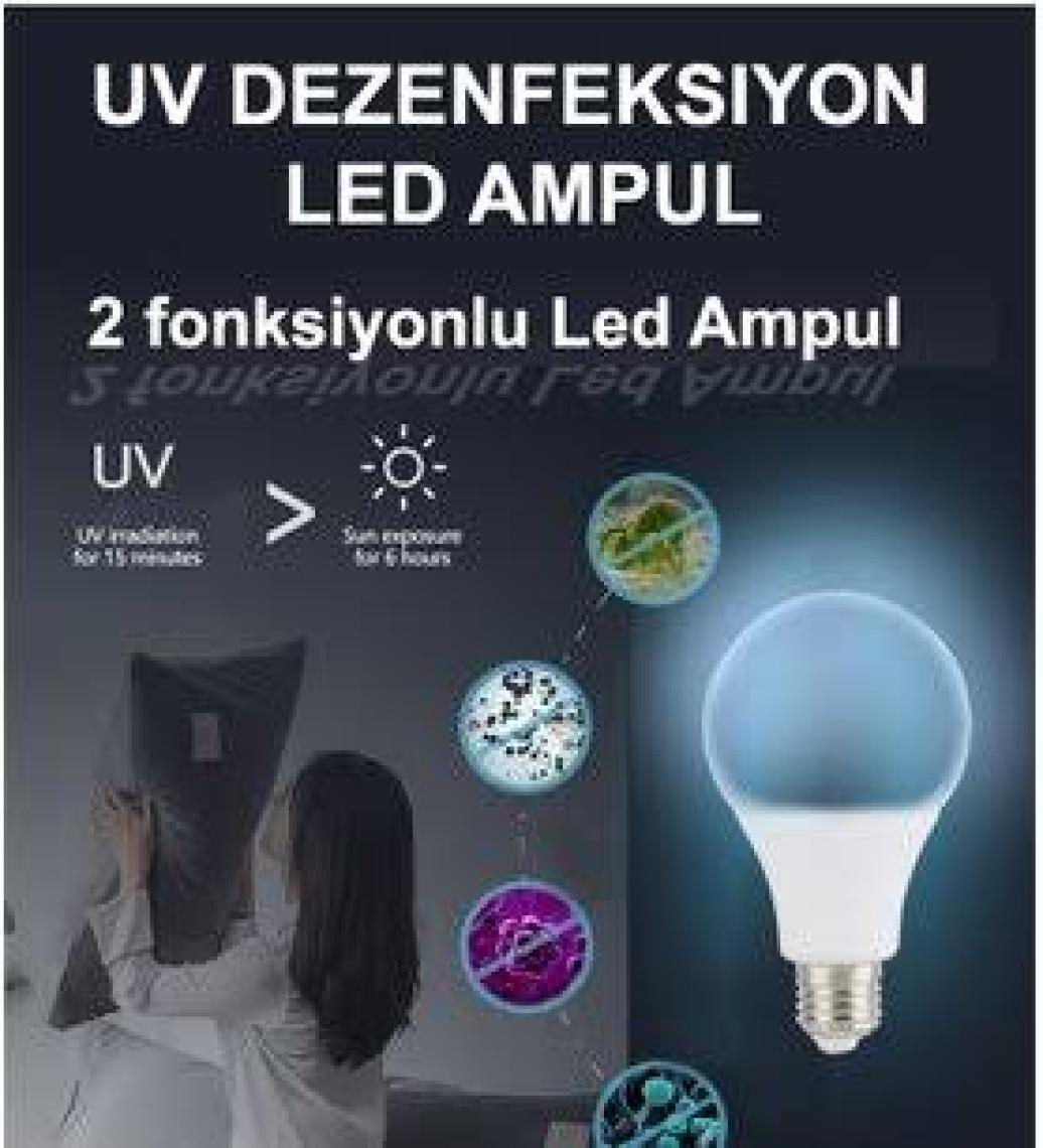 Aukes Uv Dezenfeksiyon LED Ampül 2 In 1