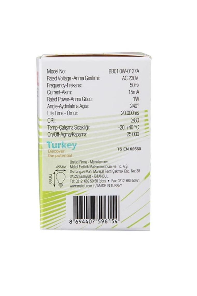 1w Led Gece Lambası Kırmızı