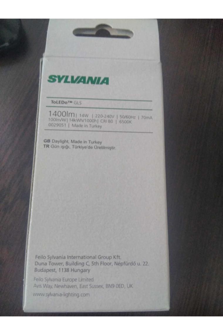 Sylvania 14W LED Ampul E27 6500K Beyaz Işık 1400 Lm