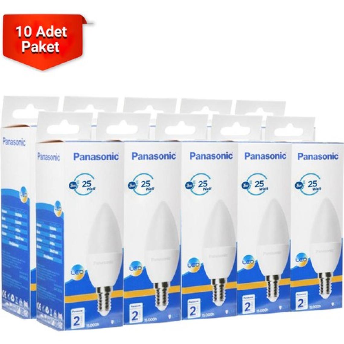 Panasonic E14 LED Ampul 3W 270LM 2700K Günışığı - 10'lu Paket