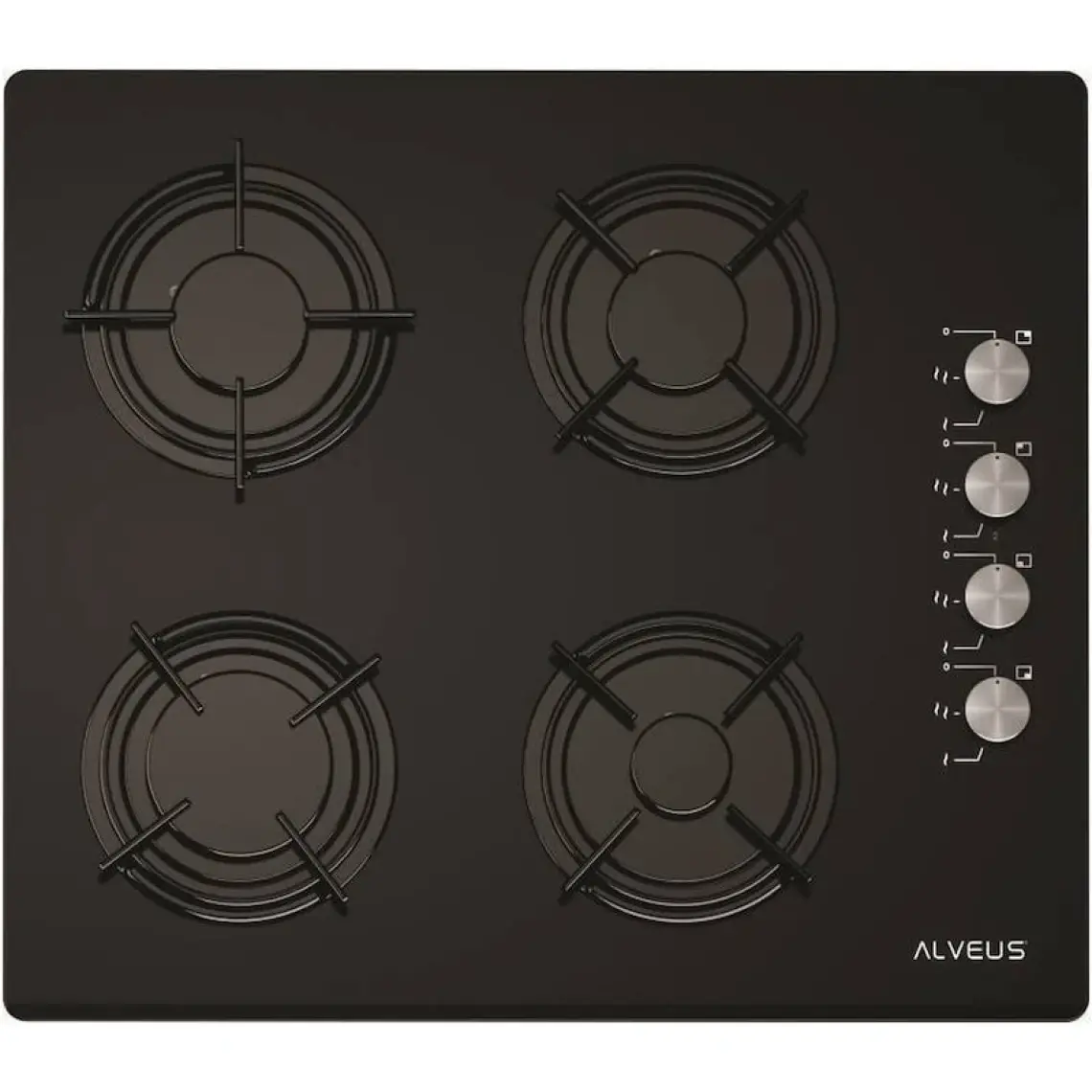 Alveus Gls 640 Siyah Ankastre Cam Ocak