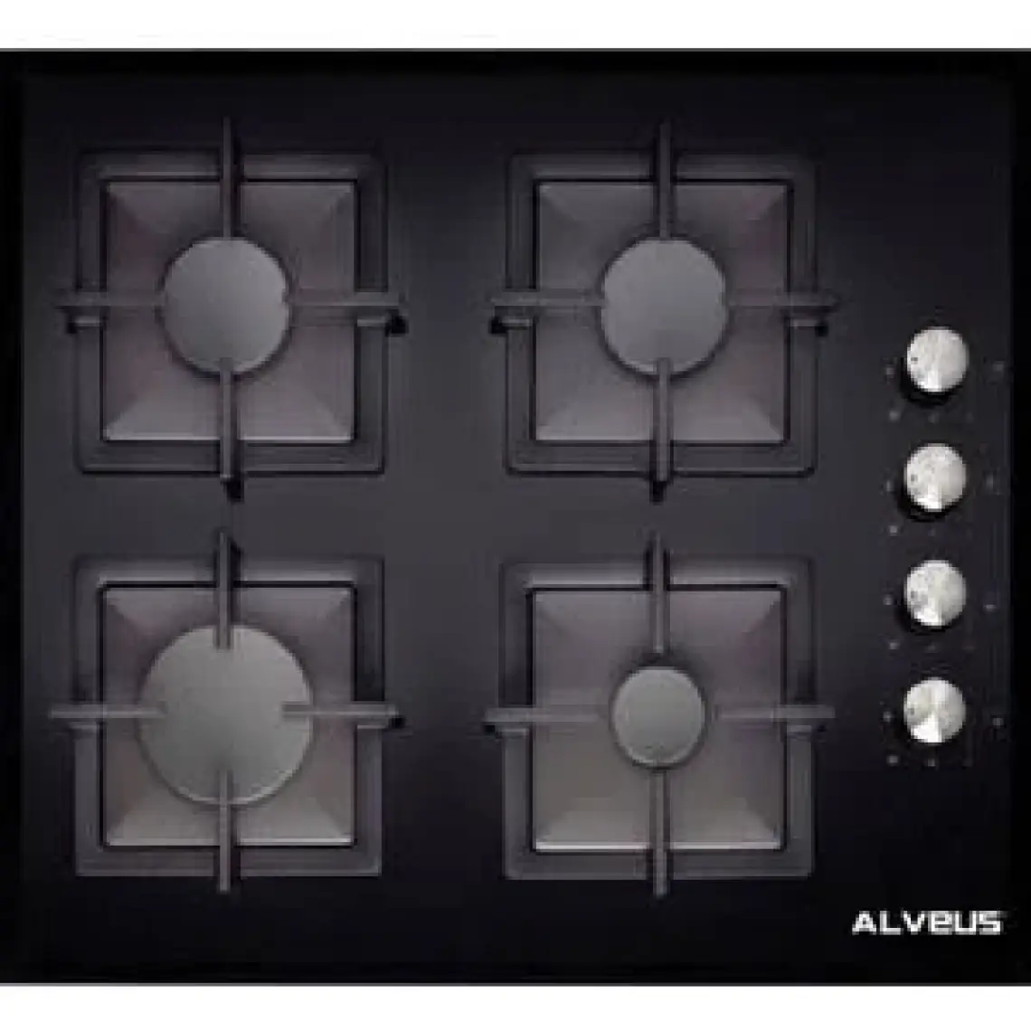 Alveus Gls 640 Siyah Ankastre Cam Ocak