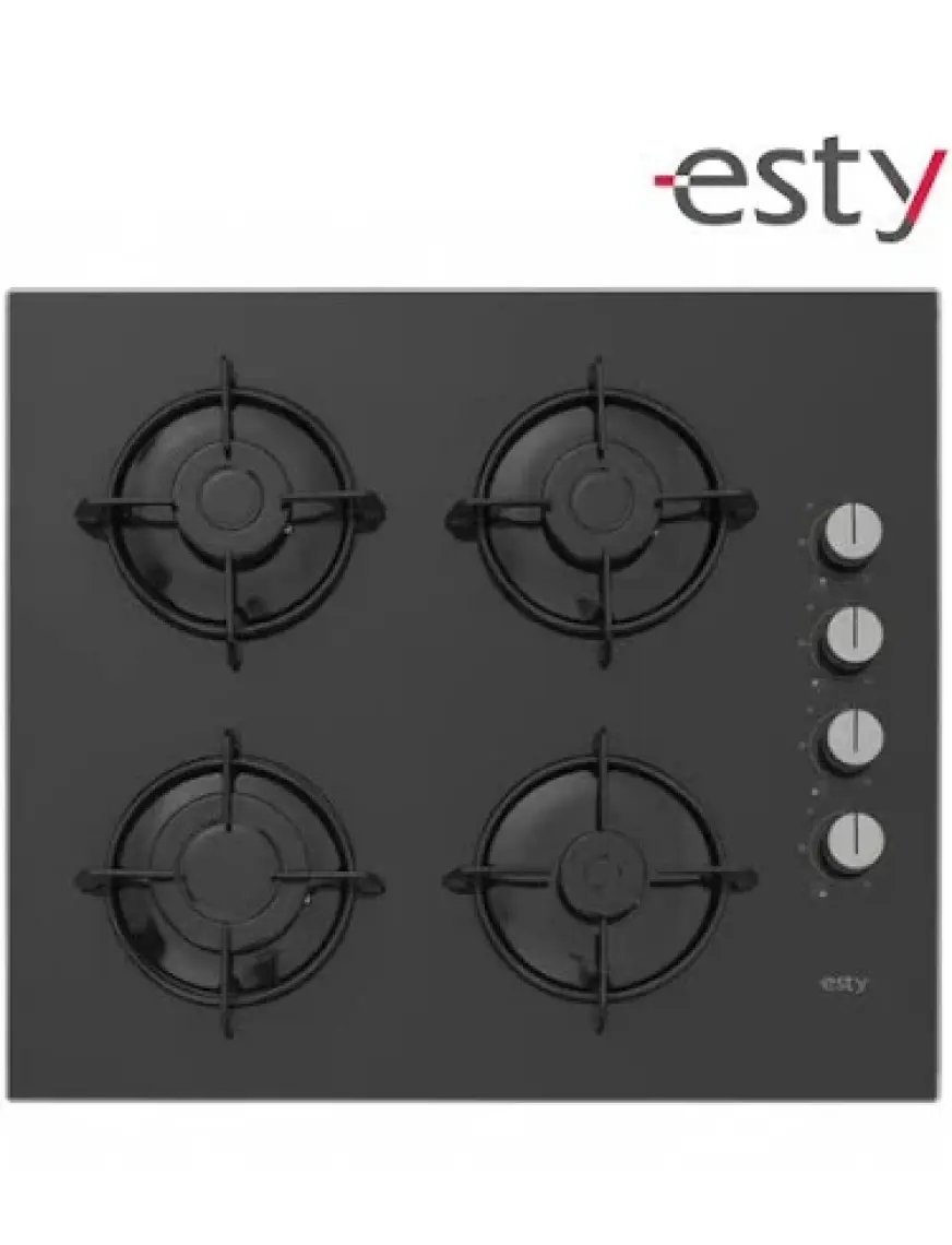 Esty ACO5601B01 Siyah Ankastre  Cam Ocak
