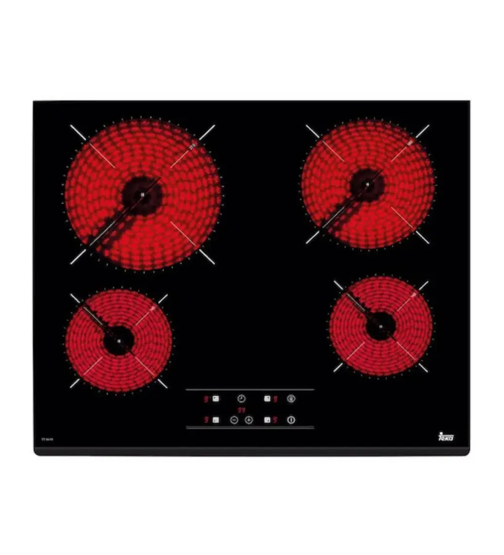 Teka TB 6415 Ankastre Cam Seramik Elektrikli Ocak 6300 W Siyah 60 cm 40239042