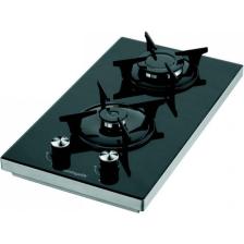 Eminçelik 41125 E 2 Gözü Gazlı Siyah Cam Set Üstü Domino Ocak
