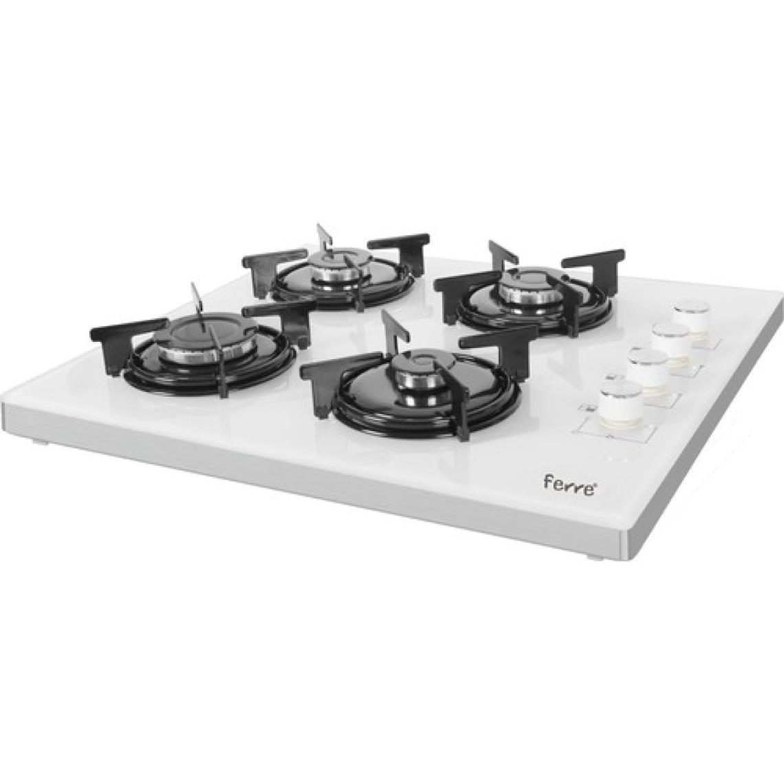 Ferre 2240 Ce Beyaz Emaye Izgara Setüstü Cam Ocak