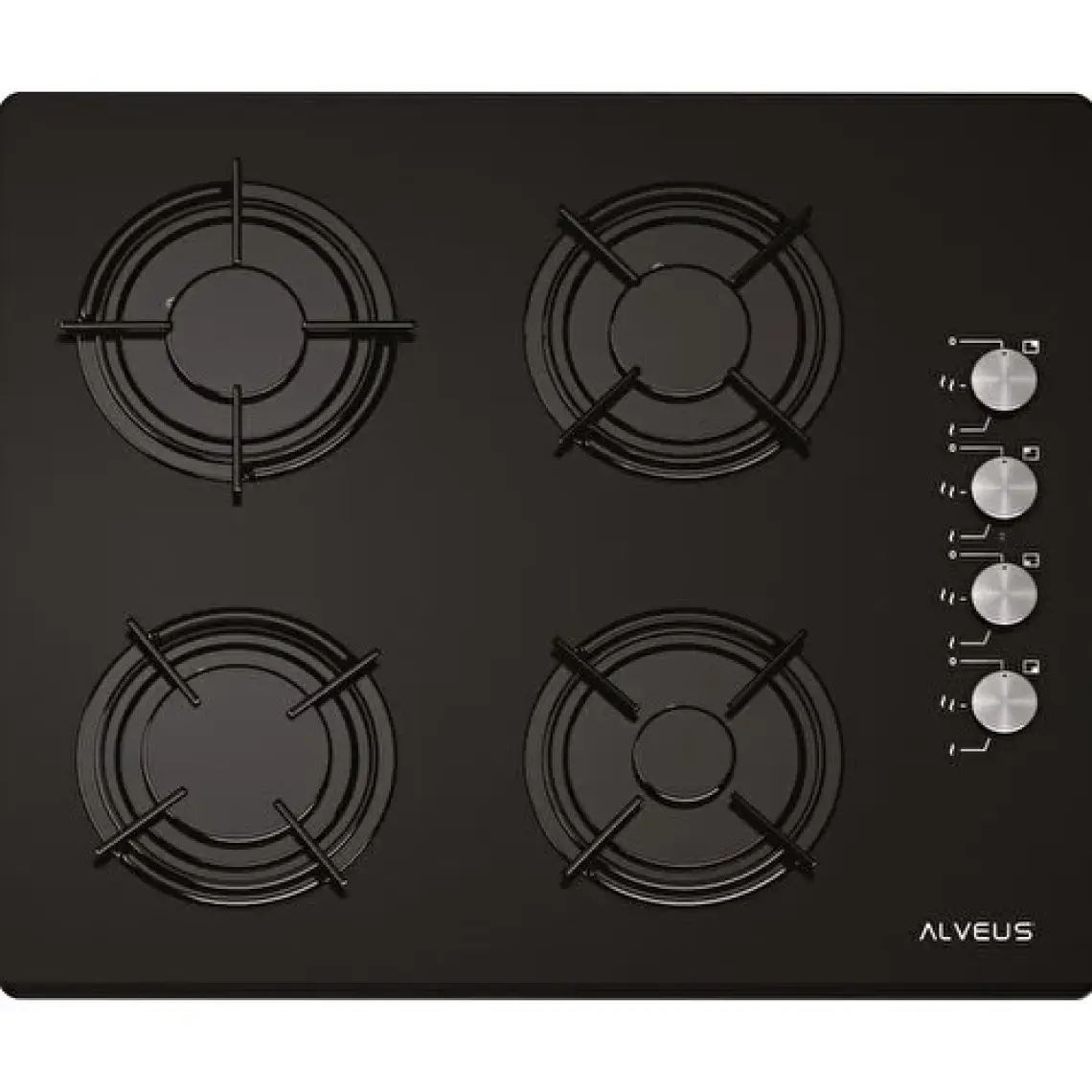 Alveus Gls 640 Siyah Ankastre Cam Ocak