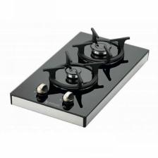 Eminçelik 41125 E 2 Gözü Gazlı Siyah Cam Set Üstü Domino Ocak