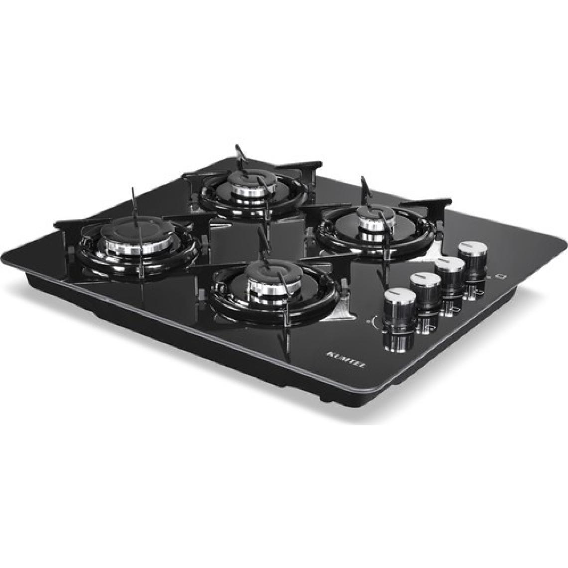 Kumtel KO-40 TSHDF Oval Kenarlı Doğalgazlı Siyah Cam Set Üstü Ocak